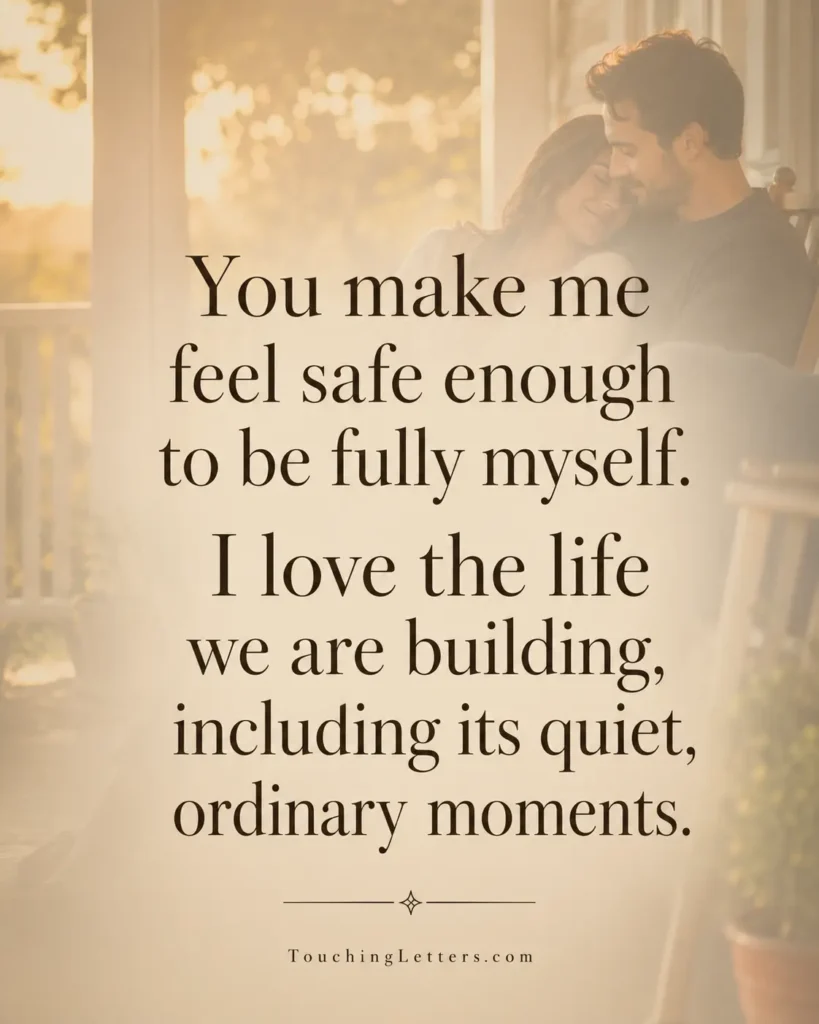 Deep love message for him over a warm image of a couple.