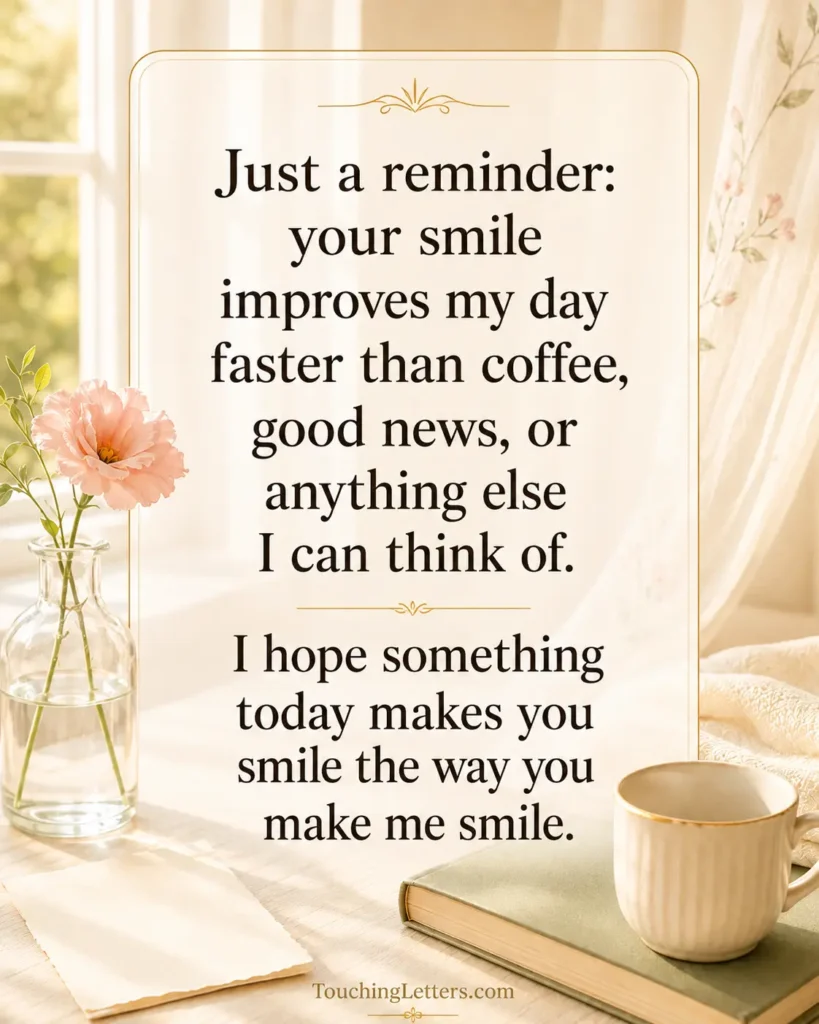 Heart-touching message to make her smile