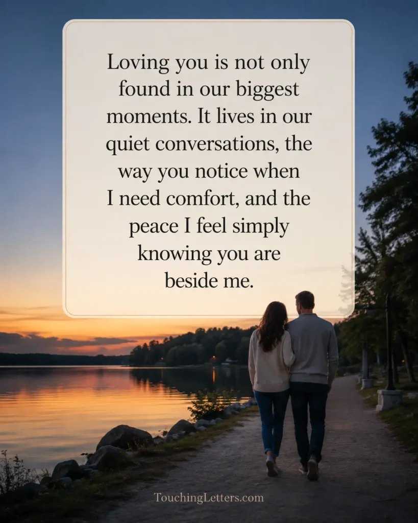 Long heart-touching message for him over a sunset couple scene