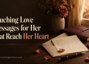 Handwritten letter and phone featuring touching love messages for her